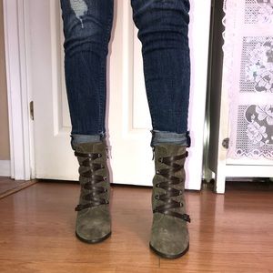 Green Suede BCBGeneration Boots